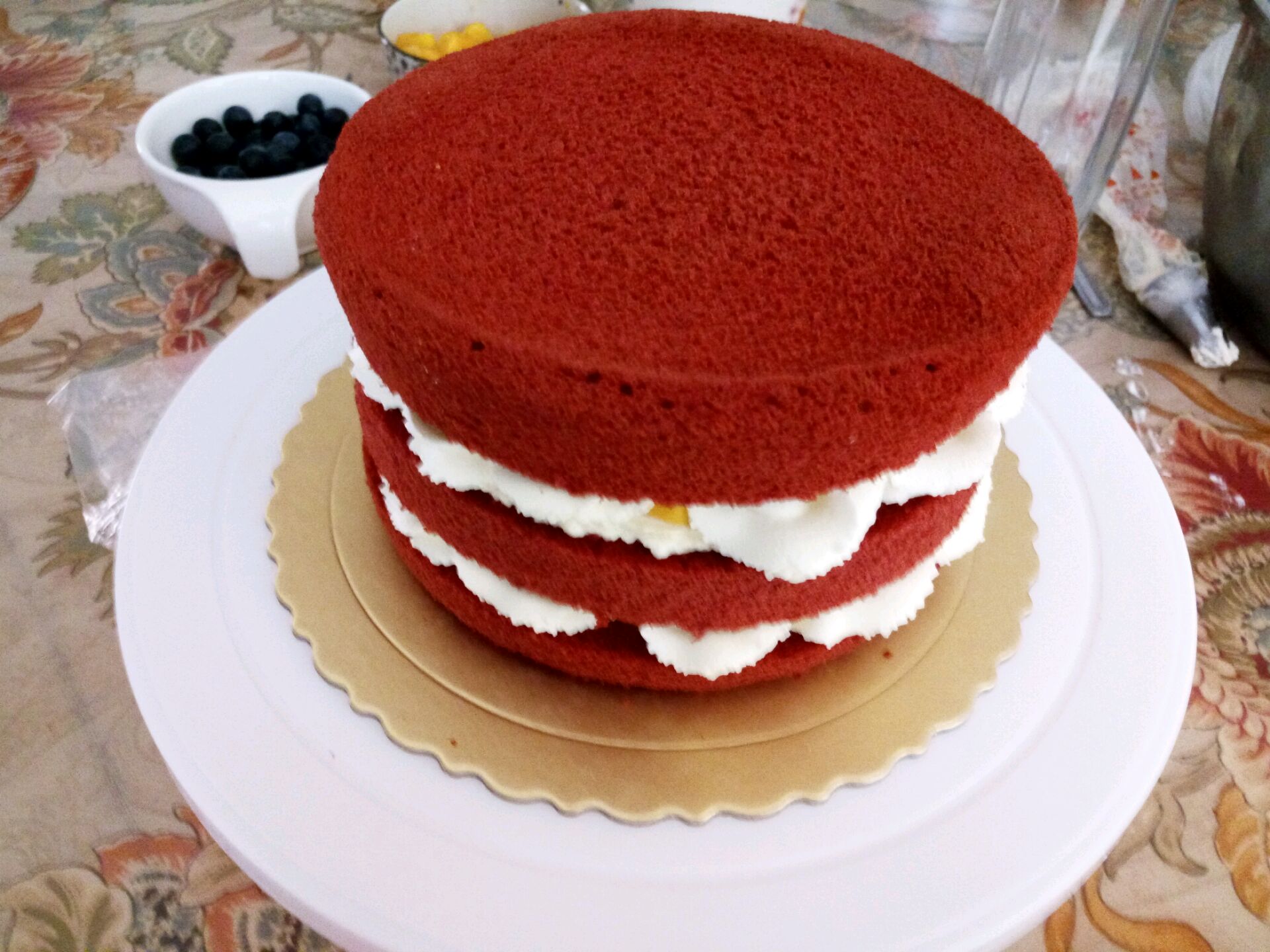 红丝绒裸蛋糕怎么做_红丝绒裸蛋糕的做法视频_豆果美食
