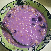 紫薯牛奶燕麦粥