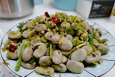 简单家常菜，xiang（四声）嫩胡豆