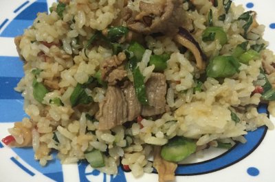 菜心瘦肉章鱼干饭
