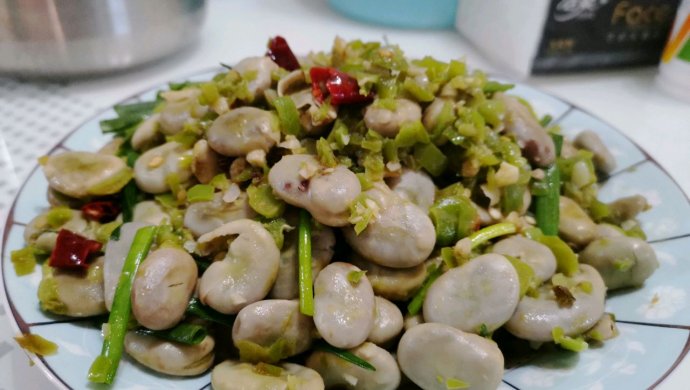 简单家常菜，xiang（四声）嫩胡豆