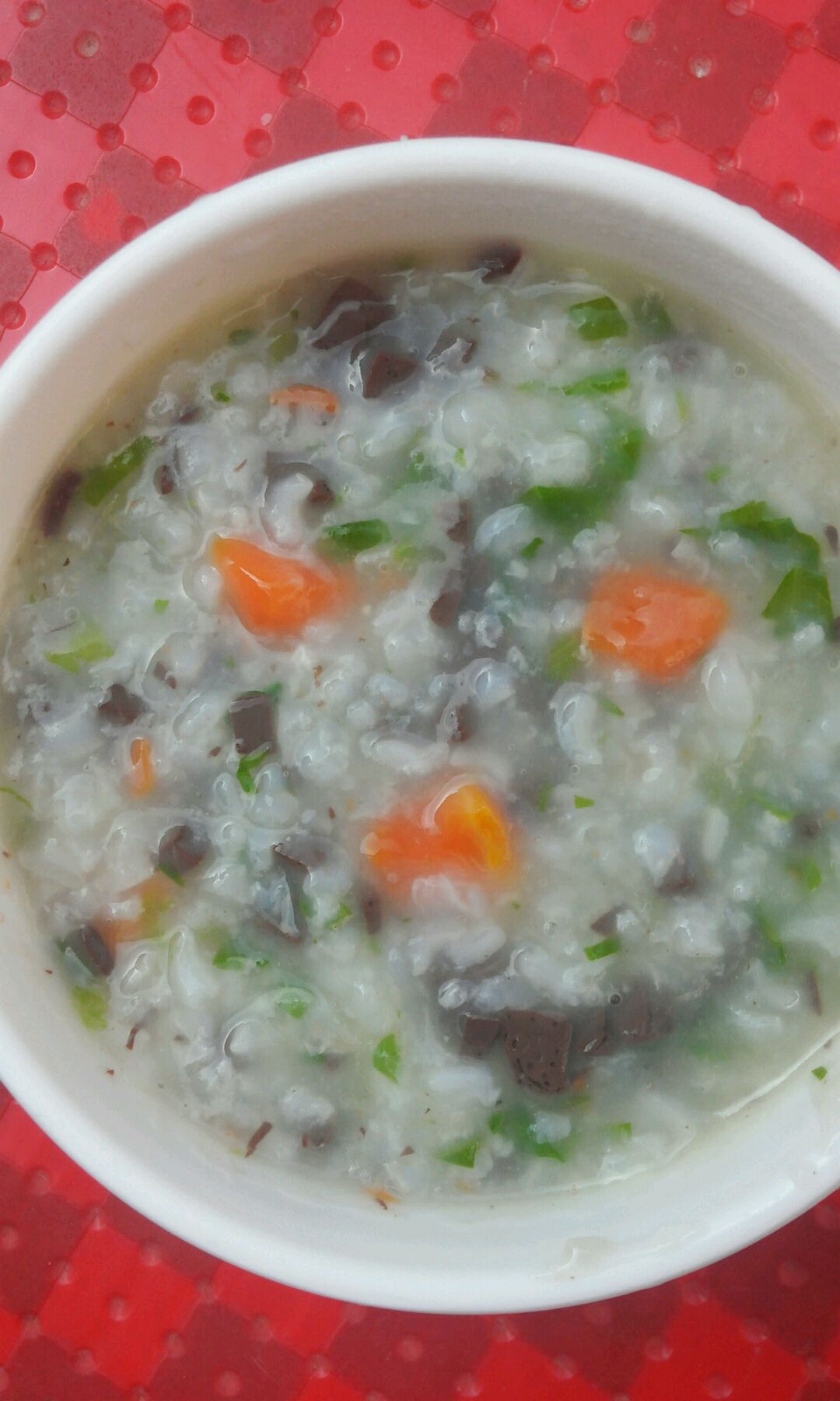 宝宝辅食——胡萝卜生菜牛血粥的做法图解11