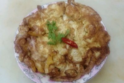 彩椒虾仁煎蛋