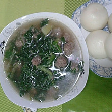 牛肉丸子小白菜汤