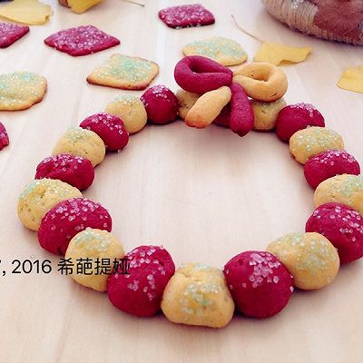 双色花环饼干