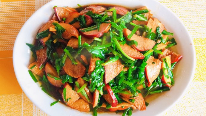 家常菜「韭菜炒豆干」