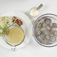 花椰菜蛤蜊浓汤-凯度蒸烤箱的做法图解1