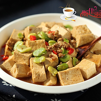 肉末豆米烧豆腐