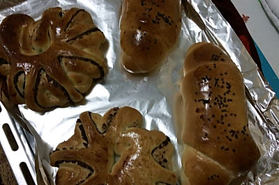 豆沙面包 椰蓉面包 一个面团两种面包