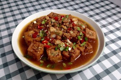 开胃好吃：鱼香豆腐酿肉