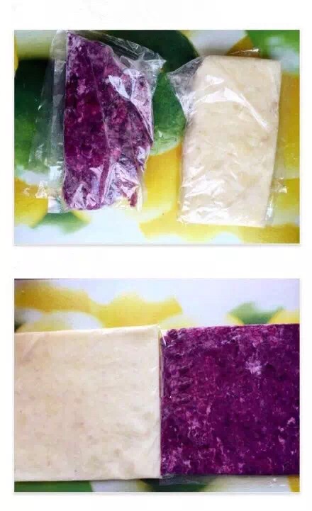 宝宝辅食—紫薯山药果泥卷的做法图解3