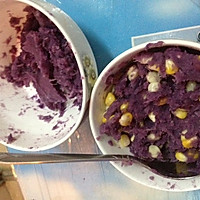 水晶卷～西米玉米紫薯卷的做法图解2