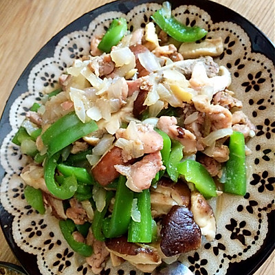 电饭煲减脂三蔬炒鸡腿