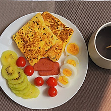 营养减脂早餐#黑芝麻鸡蛋面包片