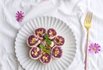 燕麦紫薯吐司卷的做法