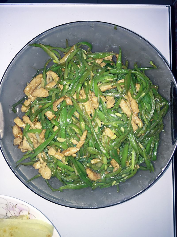 扁豆丝炒肉丝的做法