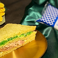 #丘比三明治#营养早餐鸭肉三明治的做法图解5