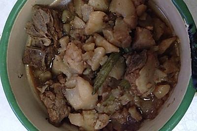 土豆豆角炖排骨