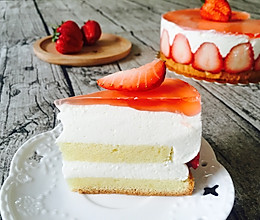 草莓酸奶慕斯蛋糕媲美冻芝士#豆果5周年#的做法