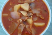 韩式辣白菜酱汤的做法