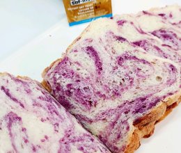 #自由创意面包#紫薯大理石纹吐司的做法