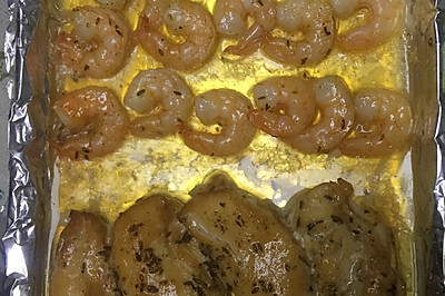 虾仁扇贝肉鸡胸腌制好了烤箱一烤锅都不用刷
