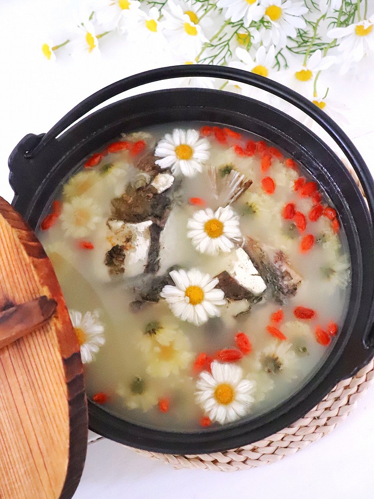 菊花鱼头汤的做法