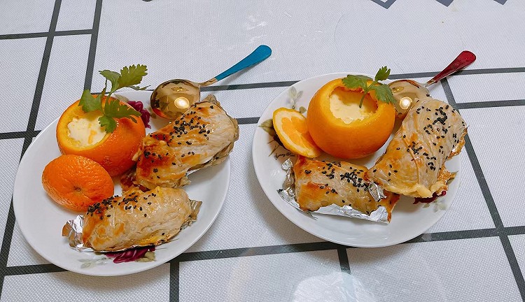 橙子蒸蛋的做法