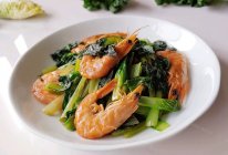 葱油虾干乌塌菜的做法