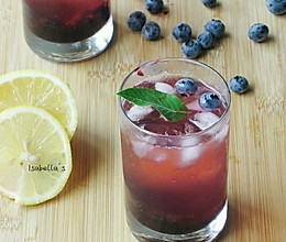 清爽蓝莓苏打水的做法