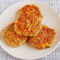 鸡肉虾仁蔬菜饼 ￨减脂又好吃的做法图解8