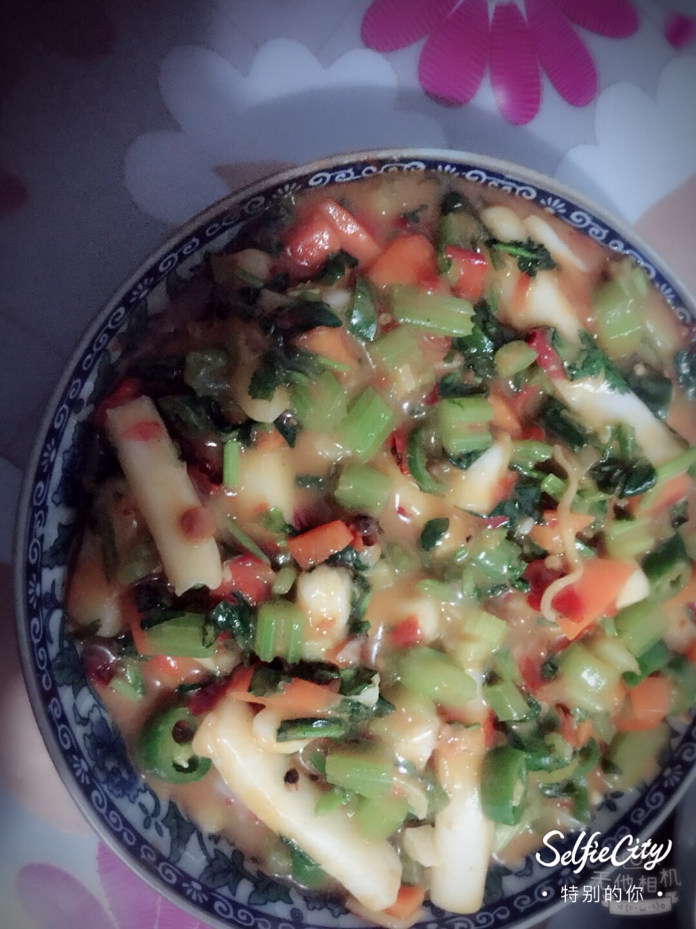 Chinese spicy rice cake