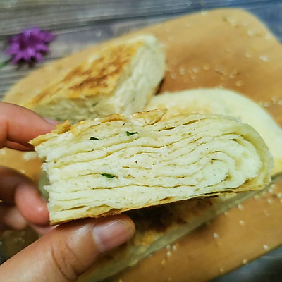 椒盐千层饼 发面烙饼