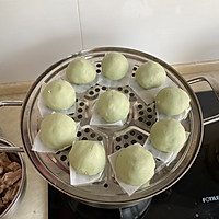 网红咸蛋黄肉松青团的做法图解7