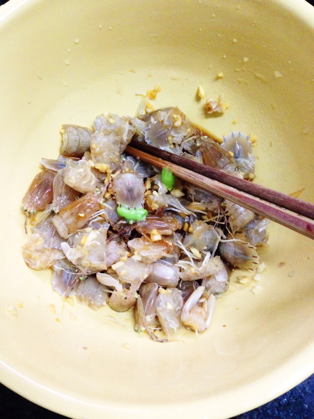 【芥末生虾姑】——凉拌菜的做法图解4