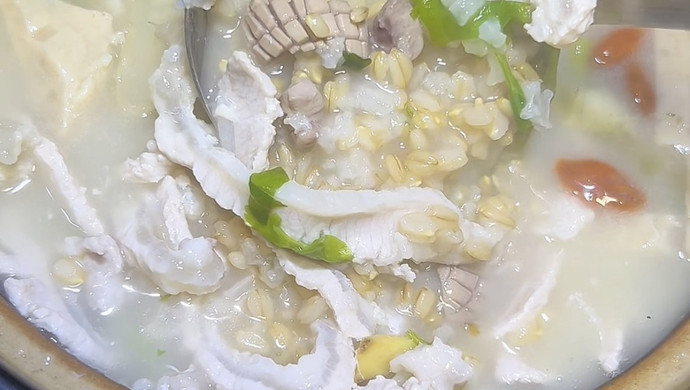 猪杂燕麦粥