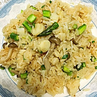 扇贝芦笋菜饭的做法图解7