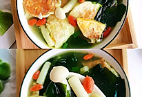 低脂又营养❗️巨好喝的裙带菜鸡蛋海鲜菇汤❗️的做法