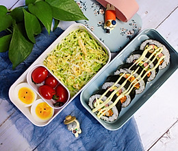 #monbento为减脂季撑腰#紫菜包饭&蔬菜沙拉便当的做法