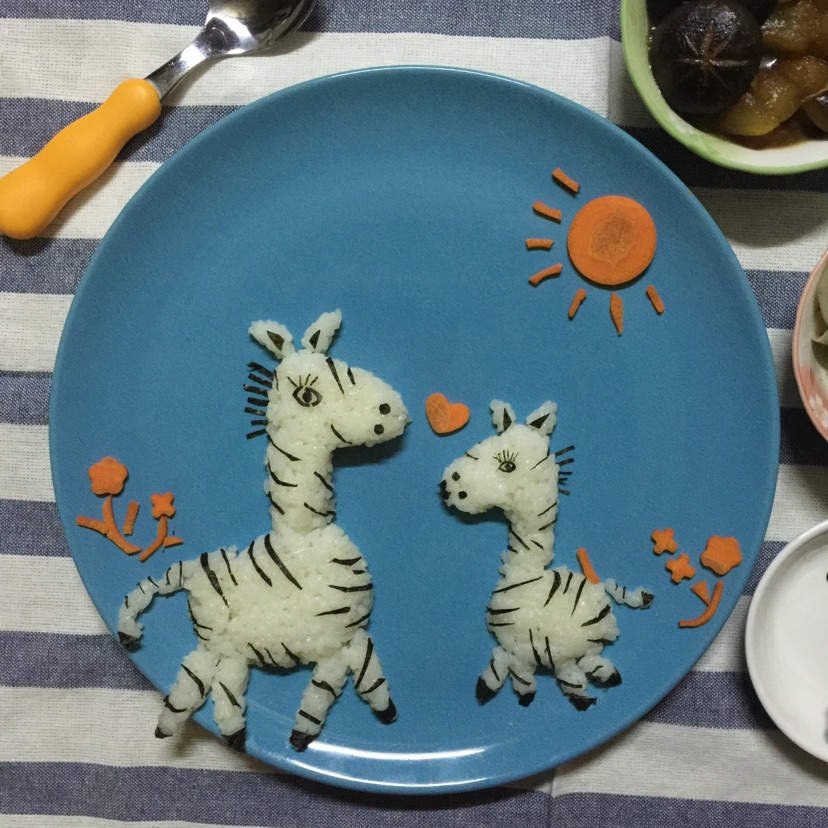 斑马卡通餐 宝宝卡通餐的做法图解4