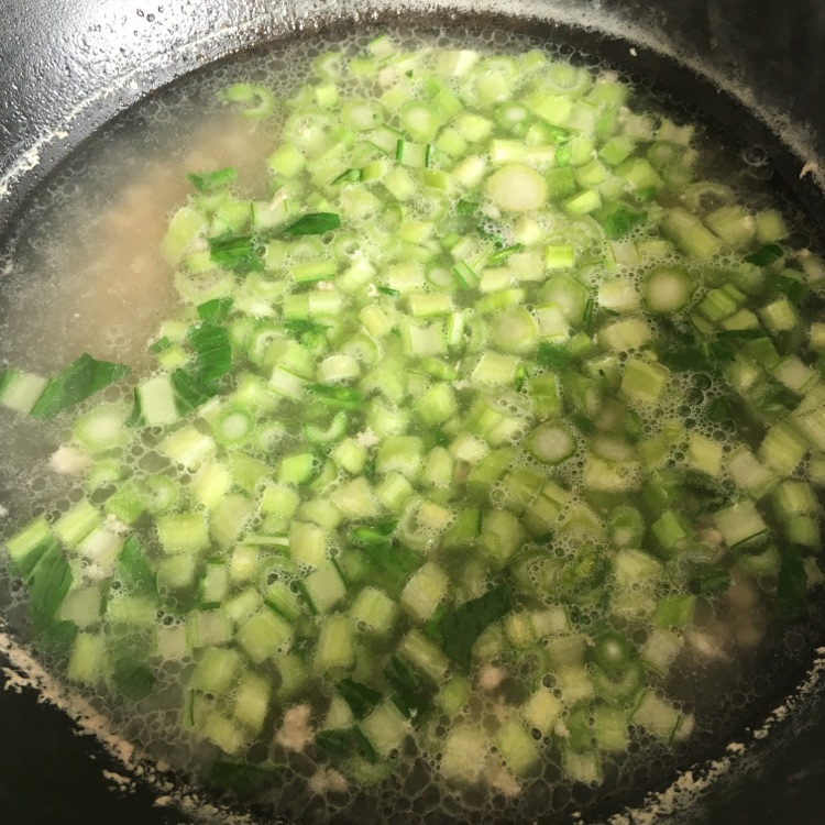 家常菜-青菜钵（青菜肉末汤）的做法图解4