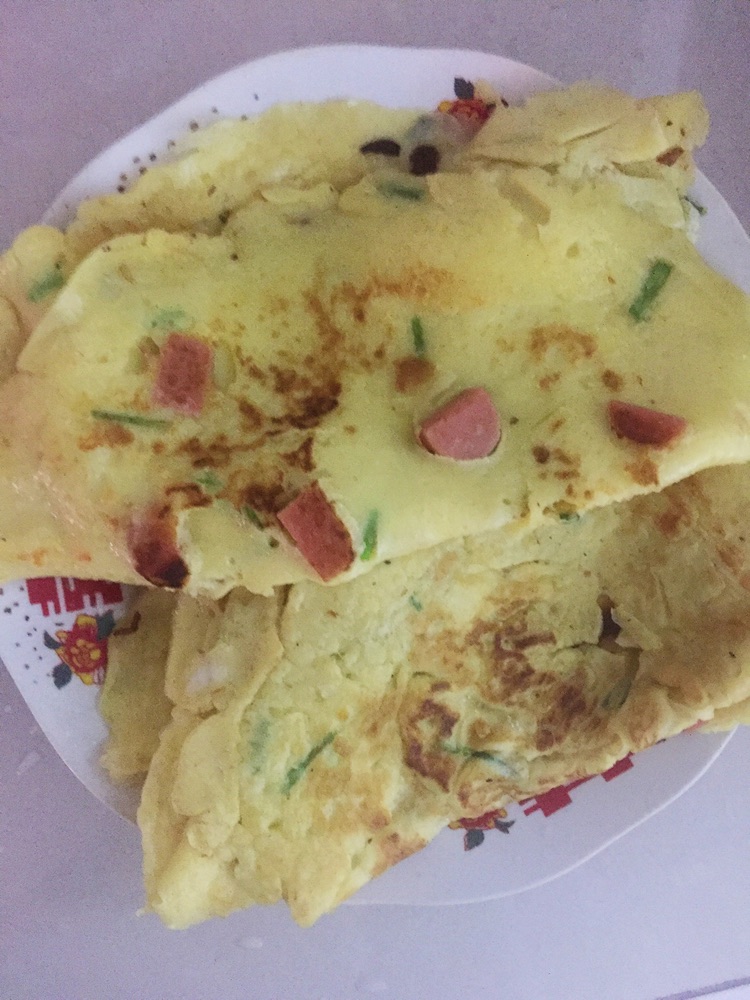 火腿肠鸡蛋饼的做法图解7