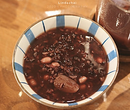 养生粥系列——红枣枸杞花生紫米糯米粥的做法