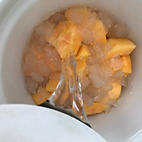 椰奶木瓜炖雪蛤的做法图解5