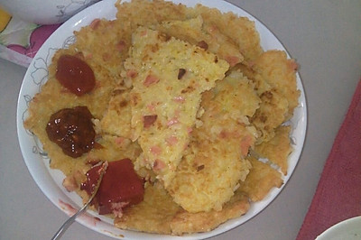 米饭火腿蛋饼