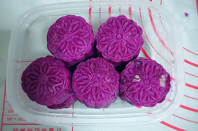 卡士达紫薯糕