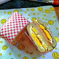 全麦鸡蛋午餐肉香蕉三明治的做法图解19