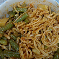豆角焖面的做法图解4