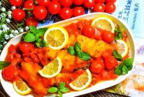 番茄罗勒烩比目鱼片的做法