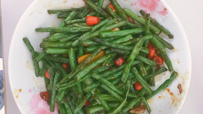 豇豆角炒辣椒